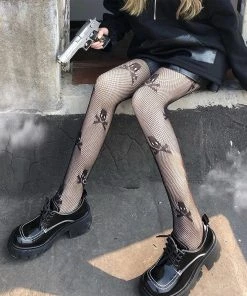 ALTERBABE Fishnet Skull Stockings ACCESSORIES