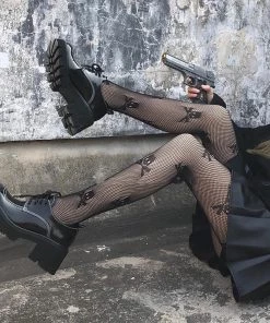 ALTERBABE Fishnet Skull Stockings ACCESSORIES