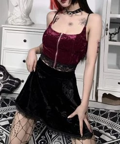 ALTERBABE CLOTHING Romantic Velvet Crop Top