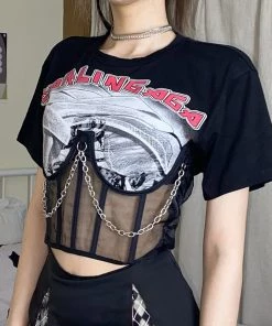 ALTERBABE Chain Reaction Corset Top CLOTHING