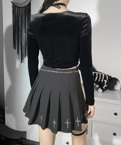 ALTERBABE Under Spell Velvet Top CLOTHING