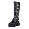 ALTERBABE FOOTWEAR Hella Bad Buckle High Knee Boots