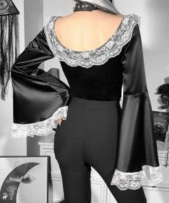 ALTERBABE CLOTHING Witching Hour Flare Sleeve Bodysuit