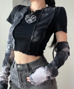 ALTERBABE CLOTHING Rebel Heart Top & Gloves Set