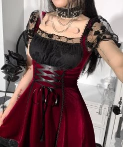 ALTERBABE CLOTHING Darkest Rose Mini Dress