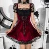 ALTERBABE CLOTHING Darkest Rose Mini Dress