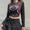 ALTERBABE CLOTHING Love Hard Graphic Crop Top