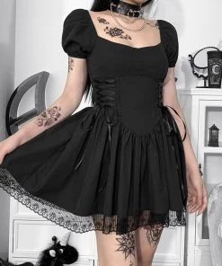 ALTERBABE CLOTHING Shadow Kiss Babydoll Dress