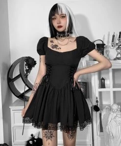 ALTERBABE CLOTHING Shadow Kiss Babydoll Dress