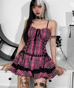 ALTERBABE Forgot You Plaid Dress