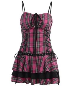 ALTERBABE Forgot You Plaid Dress