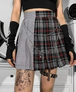 ALTERBABE Machiavellian Plaid Mini Skirt CLOTHING