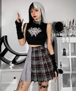 ALTERBABE Machiavellian Plaid Mini Skirt CLOTHING