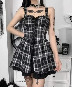 ALTERBABE Sinister Lolita Plaid Mini Dress