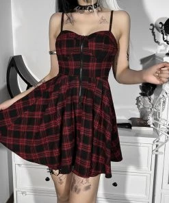 ALTERBABE Burn Your Heart Plaid Dress CLOTHING