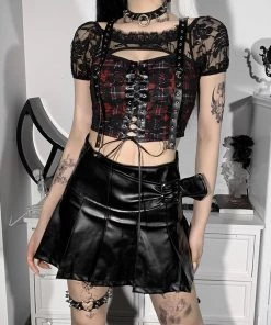 ALTERBABE Plaid Riot Crop Top