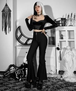 ALTERBABE CLOTHING Pray For Your Sins Flare Pants