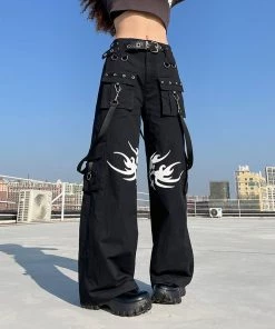ALTERBABE Tattoo Strappy Oversized Pants NEW