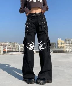 ALTERBABE Tattoo Strappy Oversized Pants NEW