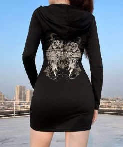 ALTERBABE NEW Fly With Me Hoodie Dress