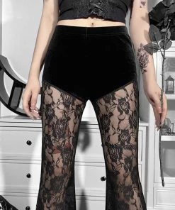 ALTERBABE NEW Midnight's Garden Mesh Pants