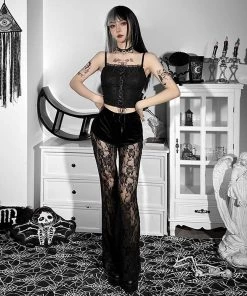 ALTERBABE NEW Midnight's Garden Mesh Pants