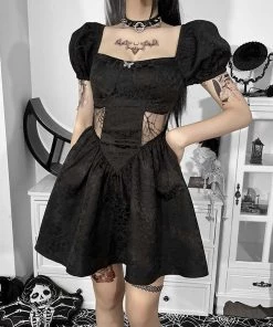 ALTERBABE Wicked Butterfly Puff Sleeve Dress NEW