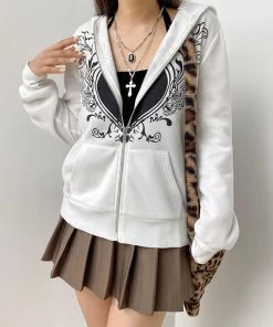 ALTERBABE Toxic Graphic Zip Up Hoodie NEW