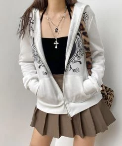 ALTERBABE Toxic Graphic Zip Up Hoodie NEW