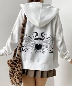 ALTERBABE Toxic Graphic Zip Up Hoodie NEW