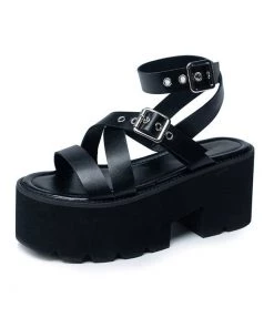 ALTERBABE Strappy Buckle Platform Sandals NEW